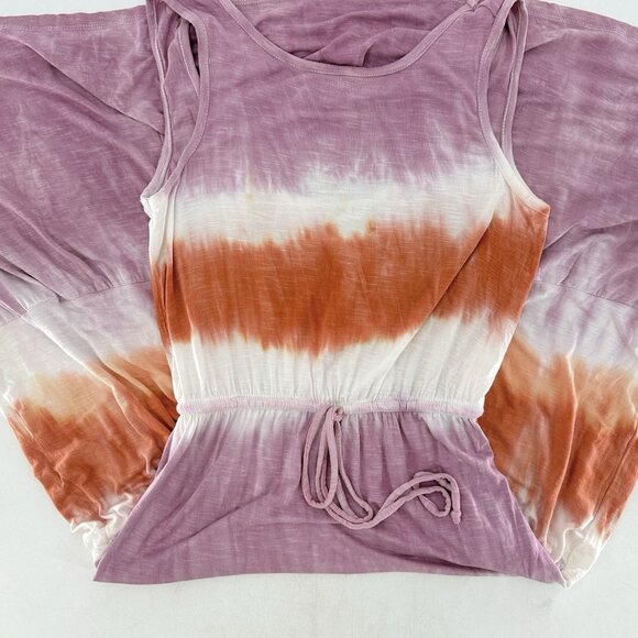 Knox Rose Lilac Tie Dye Sleeveless Tiered Flow Maxi Dress Size XS Boho Hippie - Picture 10 of 13